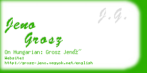 jeno grosz business card